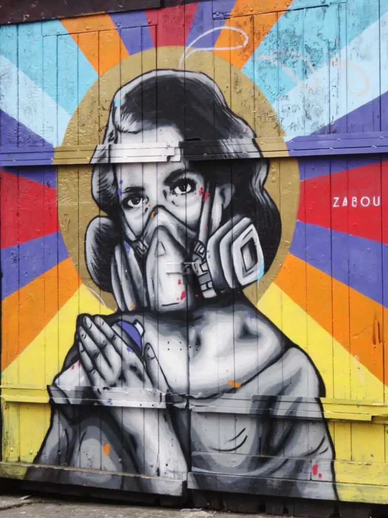 zabou gas mask art 