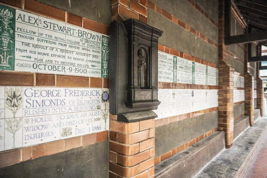 Memorial in Postman's Park London