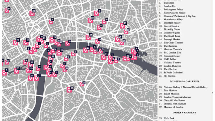 Interactive London Tourist Map – the City’s Biggest Sightseeing Attractions (+ Free Printable)