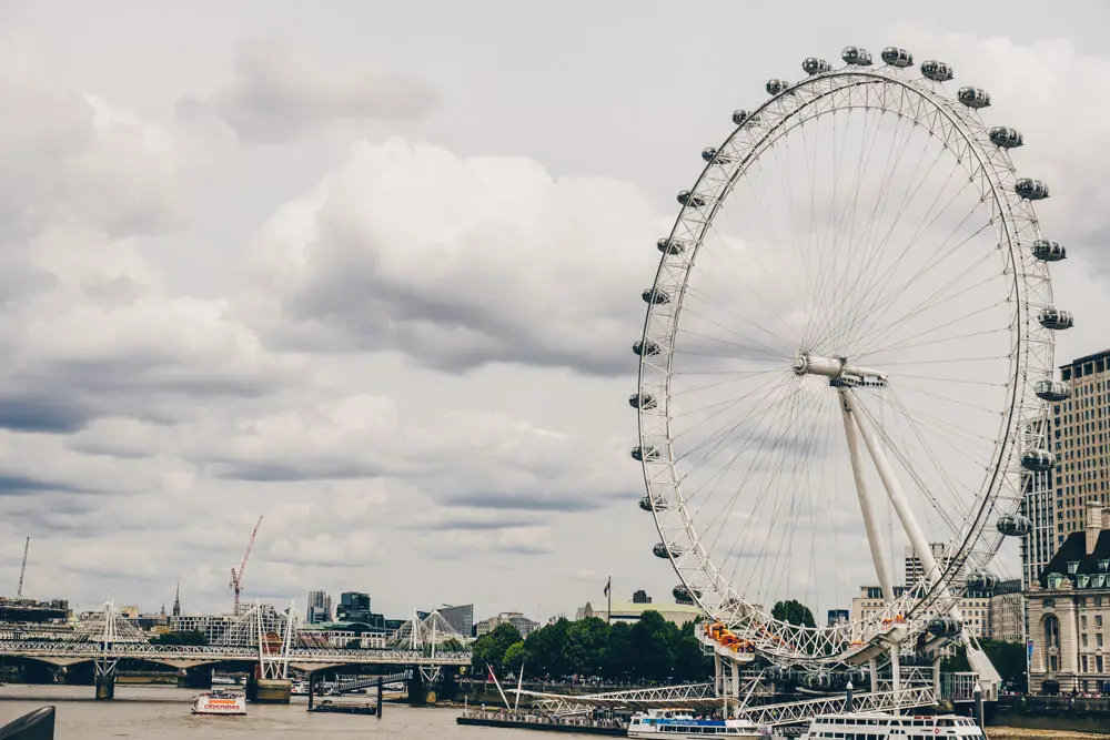 London Eye Cloudy Day