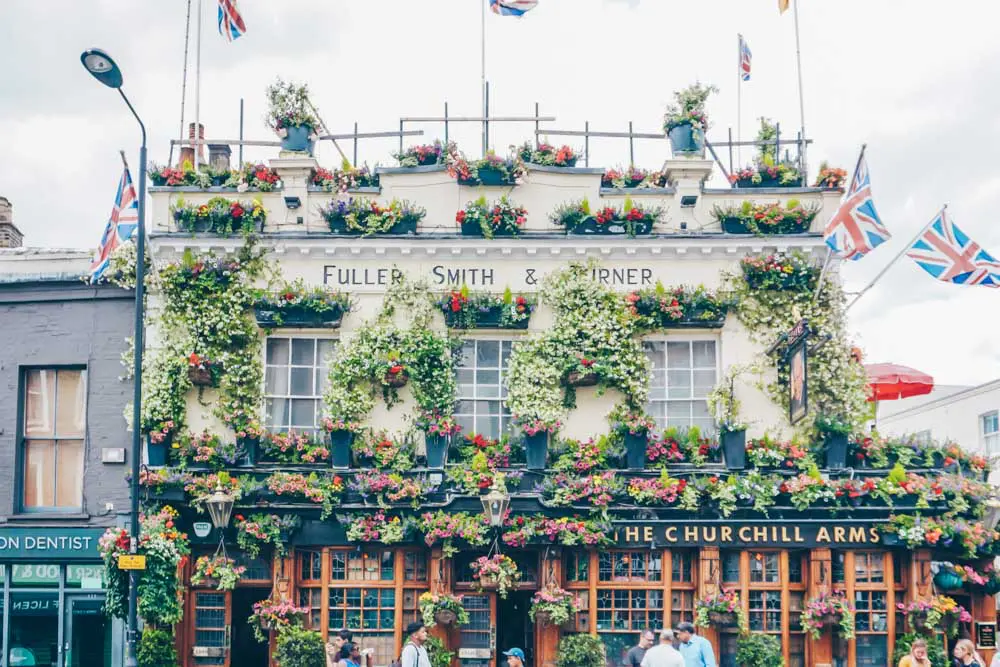 Side profile of the pub