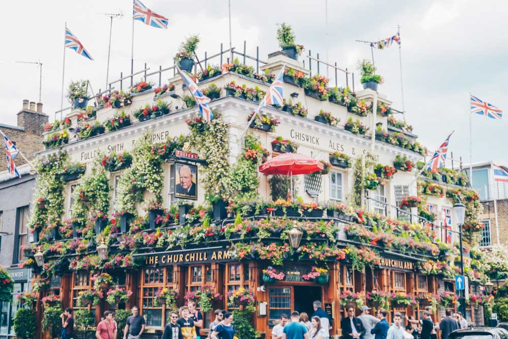 The Churchill Arms Kensington – London’s Beautifully Bedecked Floral Pub