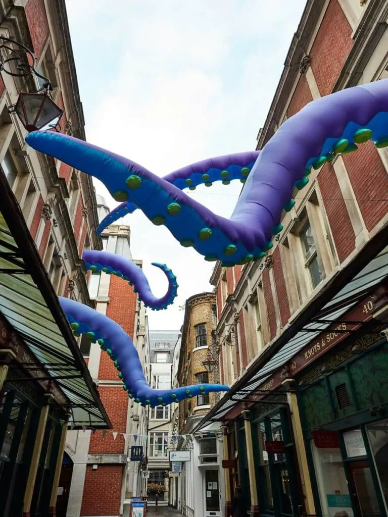 Giant Halloween Tentacles at Leadenhall Market