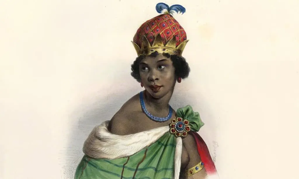 Queen Nzinga Mbande. By Achille Devéria, 1830s. via Wikimedia Commons