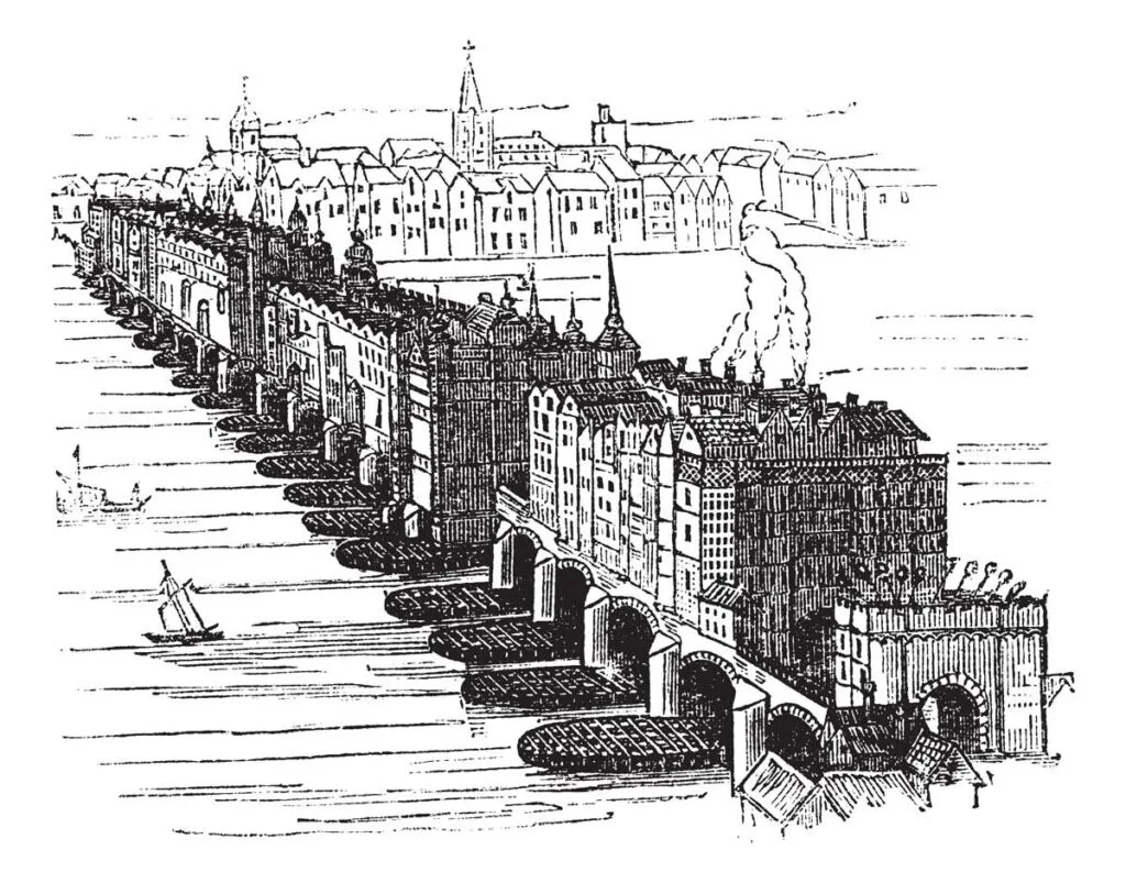 Old Medieval London Bridge